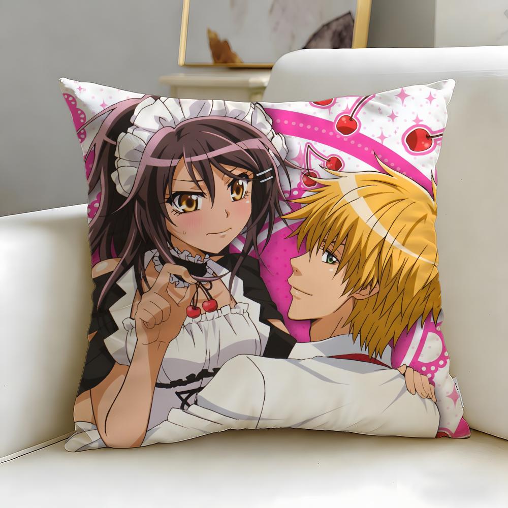 classic anime Maid Sama! Cushion Cover Soft & Easy-Wash Pillow Case – Versatile for Couch, Bed, Travel and Office