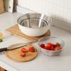Stainless Steel Drain Basket Set with Lid Multi-Purpose Vegetable Salad Bowl Large Fine Mesh Kitchen Colander for Fruits Rice Washing