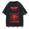 Devilman Crybaby Devil Tarot Grafické Tričko Vintage Prané Bavlna Volné Oversized Harajuku Manga Streetwear Denní Vrcholy Pro Muže Ženy