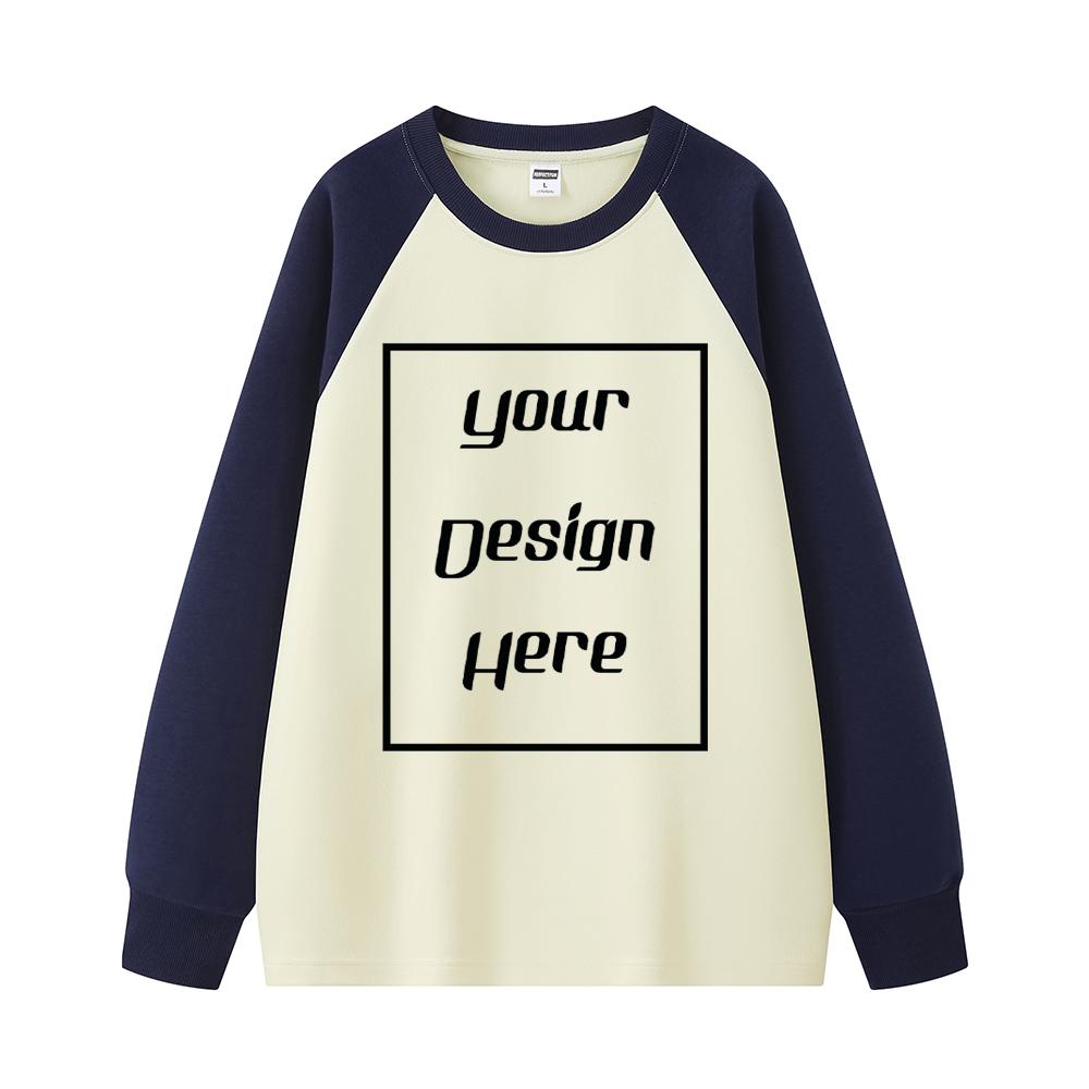 Korean Trend Unisex Loose Shoulder Sweatshirts Customized Pattern Print Men And Women Hoodie Long Sleeves O-neck Pullovers Sporty and Rich Clothing