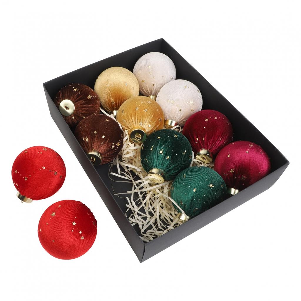 Complete Ornament Set Christmas Ornaments Velvet Decorations