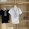 Light Face Suit Women's Casual Versatile Fashion T-shirt Women + Skirt + Shawl Three-piece Set