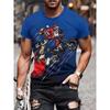 Christmas Series 3D Digital Printed Men's Casual and Fashionable Round Neck Short Sleeved T-shirt