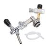 Beer Keg Dispenser Silver Stainless Steel Odorless Regulator Pressure Gauge Beer Keg Accessory Kit
