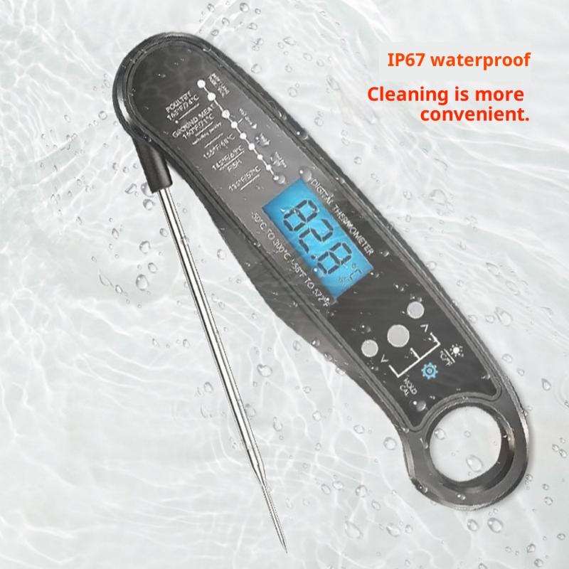 Kitchen Digital Food Thermometer 2 Probes with Bright Backlight for BBQ Grilling Oven Accurate Cooking