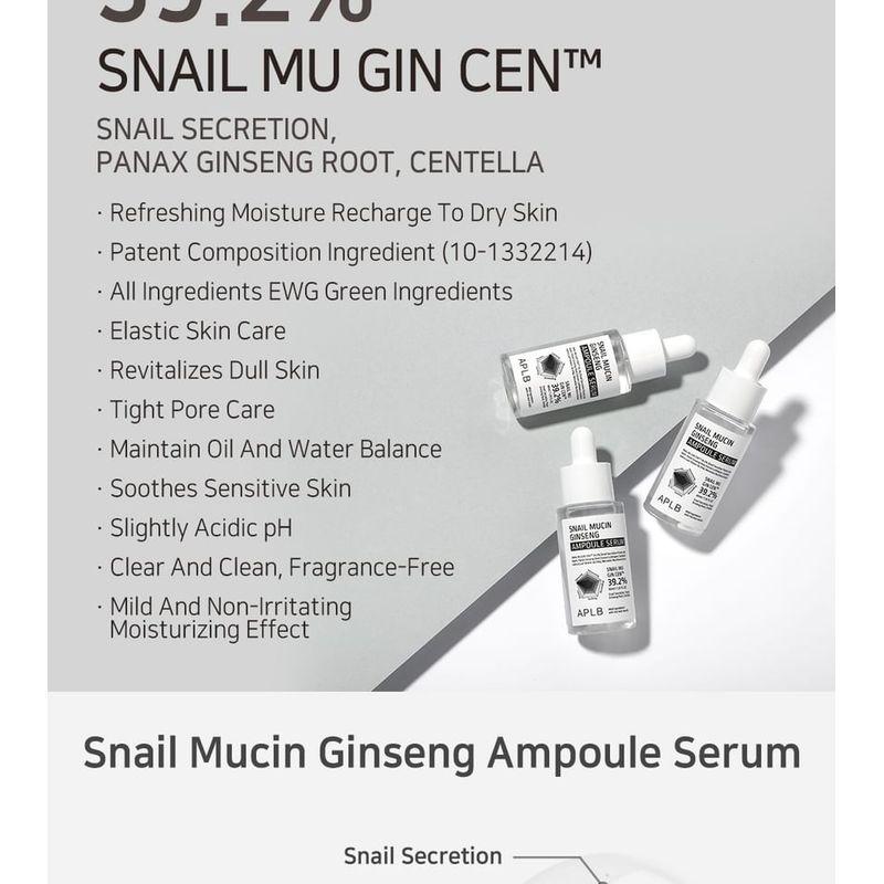 APLB - Snail Mucin Ginseng Ampoule Serum Set