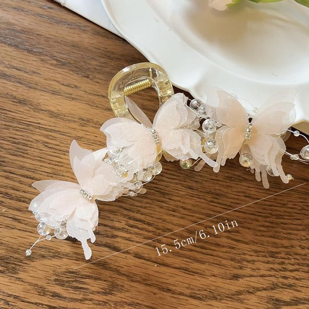 Super Fairy-Like Butterfly Hair Clip, Large Shark Clip, Back-Of-Head Hair Clip for Girls and Women, Half-Up Hair Accessory Suitable for Shopping
