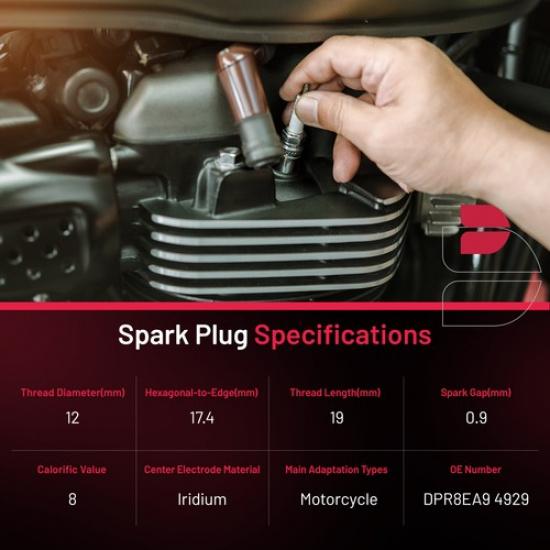 4PCS Ceramic Iridium Spark Plugs Fit For Kawasaki KLR250 KLR650 KLX650 KLX650R