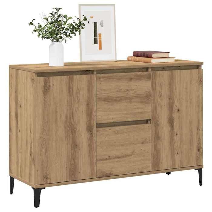 VidaXL Buffet chêne artisanal 102x35x70 cm bois d'ingénierie, armoire à livres, armoire latérale, armoire de rangement, 856487