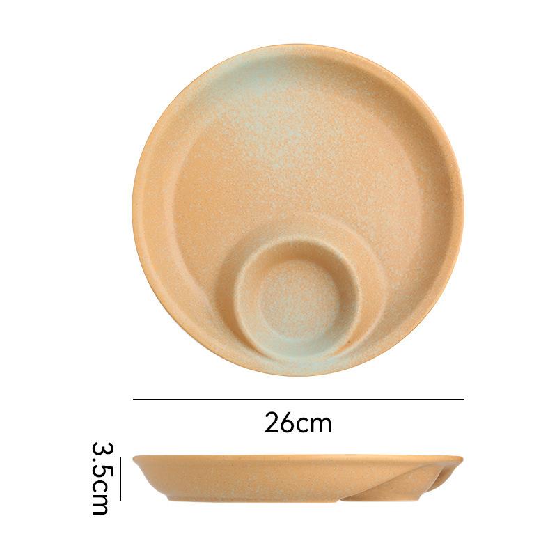 Retro Japanese Ceramic Bowls, Plates, Tableware Sets, Combination, High-Value Restaurant, Household Steak, Plates, Soup Bowls