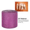 9m 24 Rows Electroplating Plastic Artificial Rhinestone Ribbon Mesh Wedding Clothing