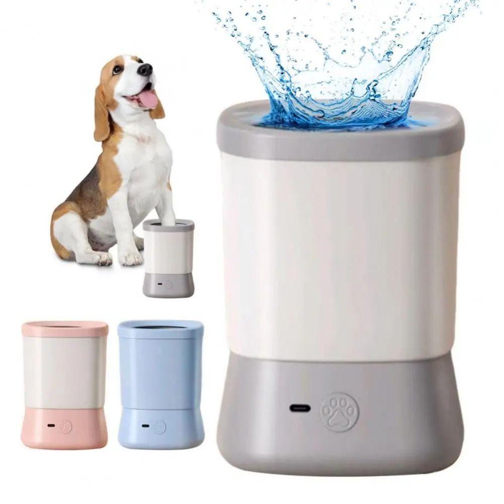 Electric Powered Automatic Pet Foot Washer Removable Design Pet Foot Washing Cup  Beauty Care
