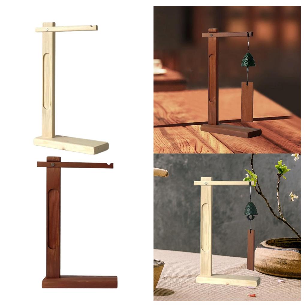 Windspielständer mit flachem Sockel, schlichter Aufhänger für Windspiele, Schmuck, Anhänger und Halsketten, Schreibtisch oder Wohnzimmer