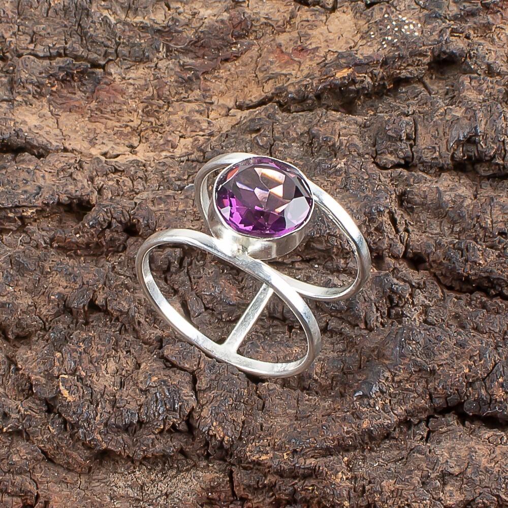 

Редкий Аметист Драгоценный Камень 925 Стерлинговое Серебро Ювелирные Изделия Ручной Работы Кольцо Подарок на День Рождения RR-13-5 7.5