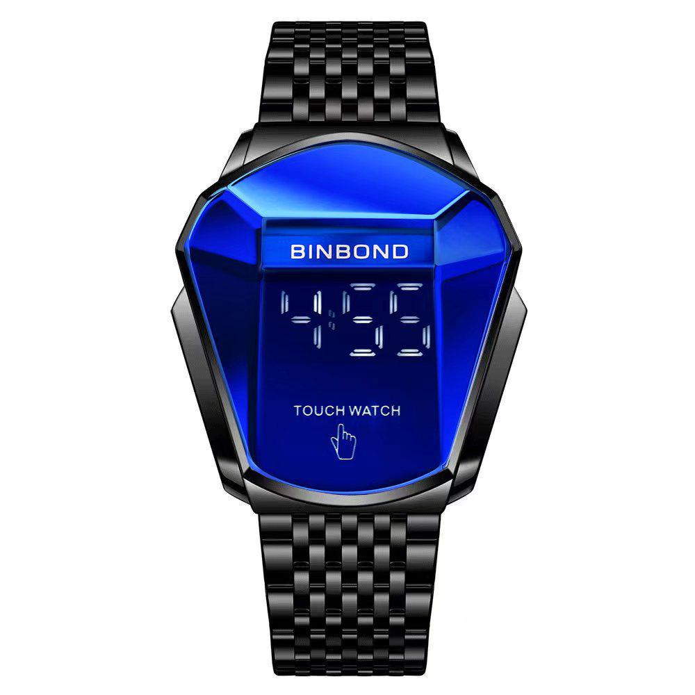 Men's Trendy Motorcycle Concept Watch with Black Technology