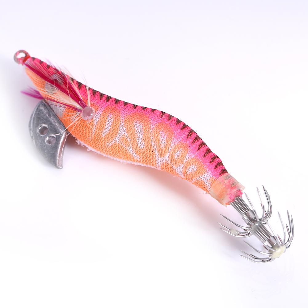 4Pcs Luminous Plastic Shrimp Bait Squid Shrimp Jig Jigging Lures Night Dawn Fishing