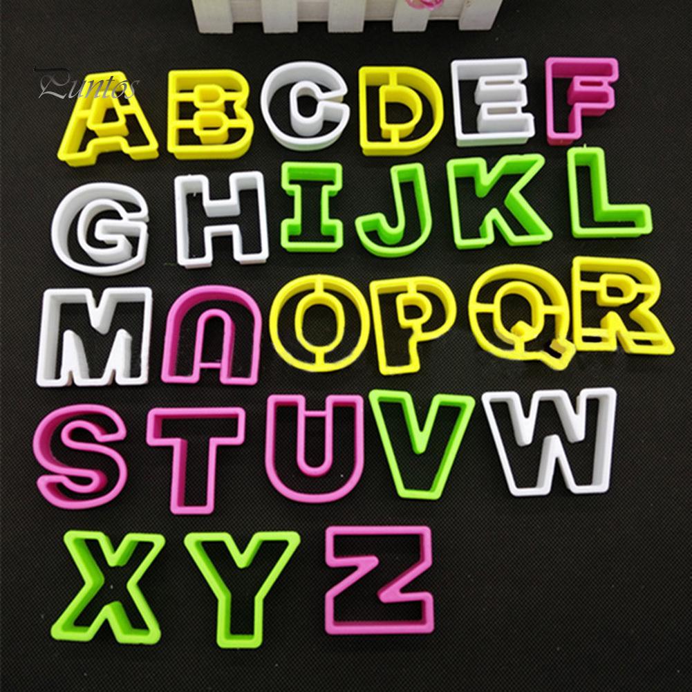 Puntos Kunststoff AZ 26 Buchstaben Keksausstecher Fondant Kuchen Dekorieren Backform