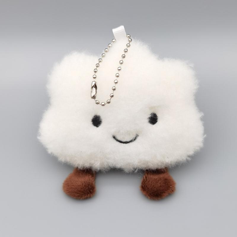 Cute Plush Cloud Keyring Kawaii Pendant Car Key Chain Pendant Plush Doll