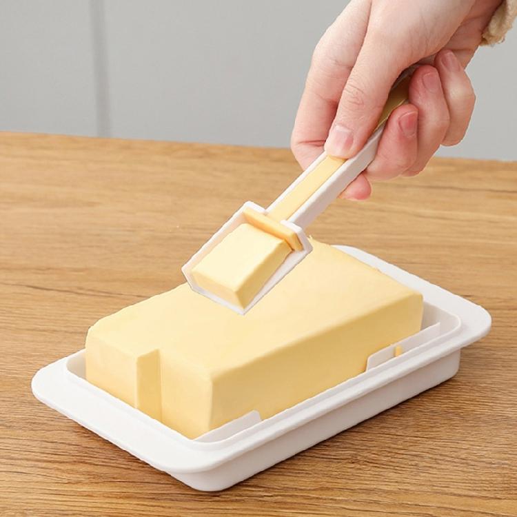 Stylish Japanese Inspired Butter Cheese Storage Case Cutting Tray With Lid For Daily Use Kitchen Accessories
