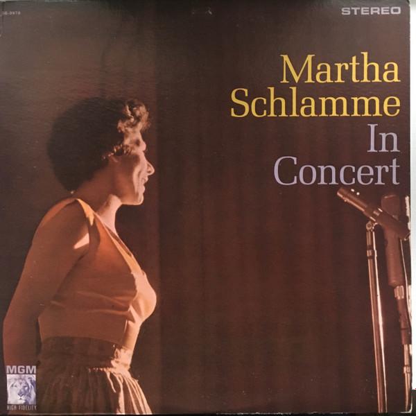 

LP Record MARTHA SCHLAMME - In Concert SE3978 MGM Records 1961 US Folk Used