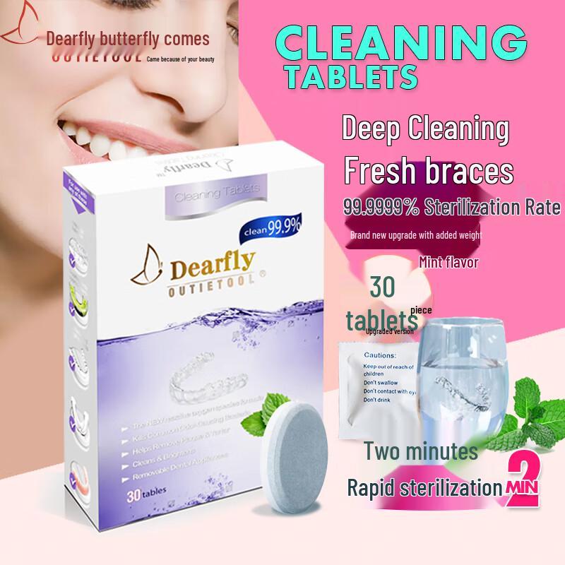 

Dearfly Mint Flavor Retainer and Denture Cleaning Tablets