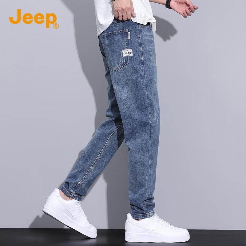

Jeep Мужские джинсы из вываренного денима прямого кроя в стиле ретро 38