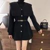 2024 Early Spring Women's Navy Collar Slim-Fit Mid-Length Coat