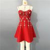 Skinny slim bandage dress hot-selling heavy industry hot diamond sleeveless tube top dress banquet party dress