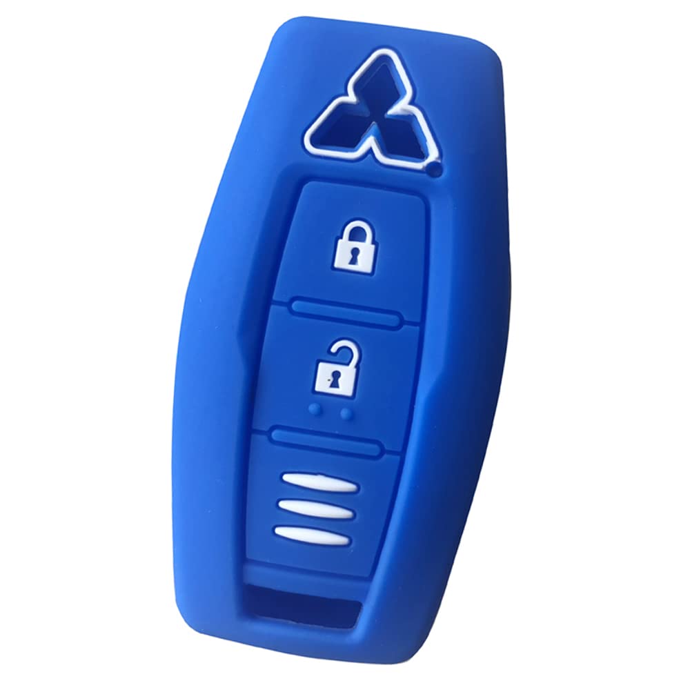 

[Kinotaka] Mitsubishi Dedicated Silicone Outlander Smart Key Case New Outlander PHEV 2022 gn1w Professional Design Key Cover, blue (2 buttons) M синий