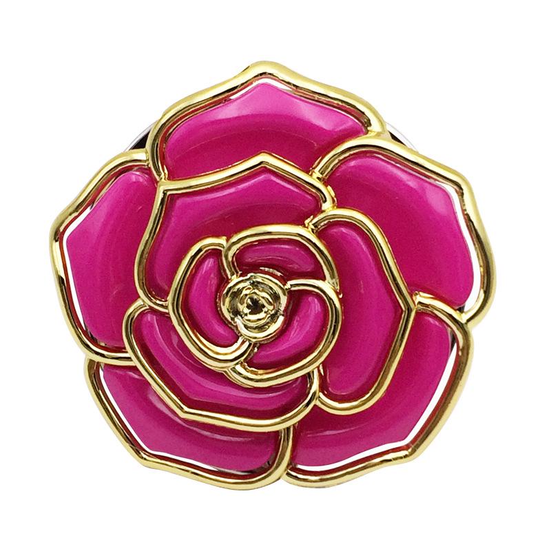 Foldable Rose Flower Handbag Hanger: Metal & Plastic Hook for Table Edge and Christmas Stocking.