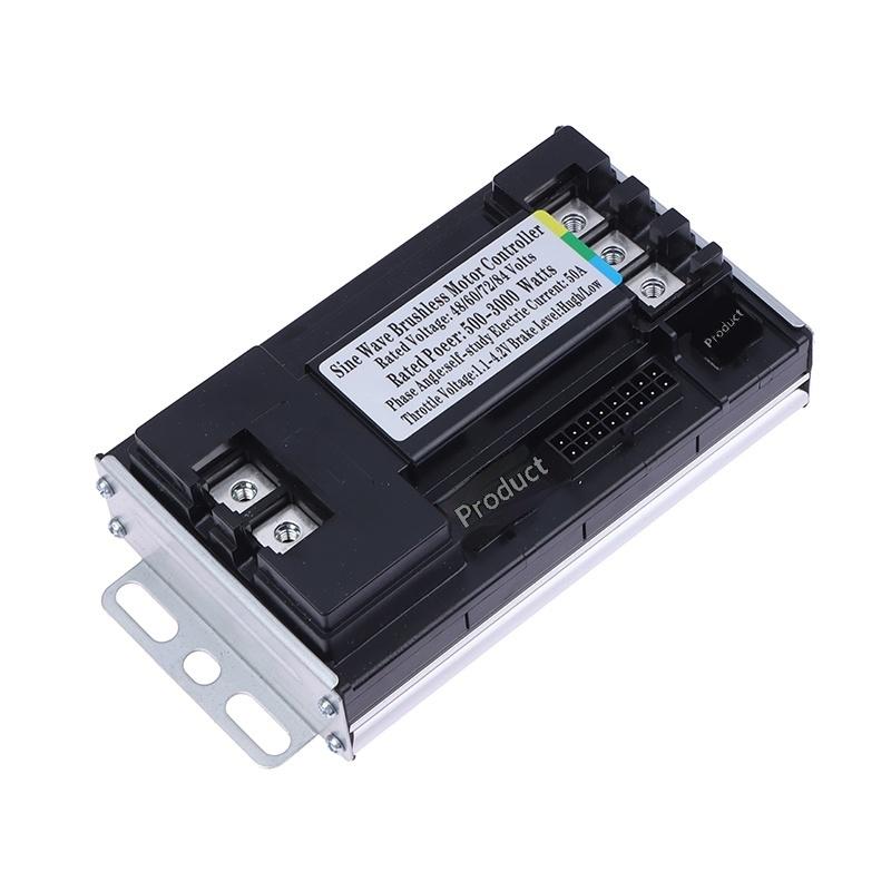 Třírežimový sinusový ovladač 48V 60V 64V 72V 500W 3000W 1500W E-Bike Bezuhlíkový motor DC ovladač 50A Pro E-koloběžku