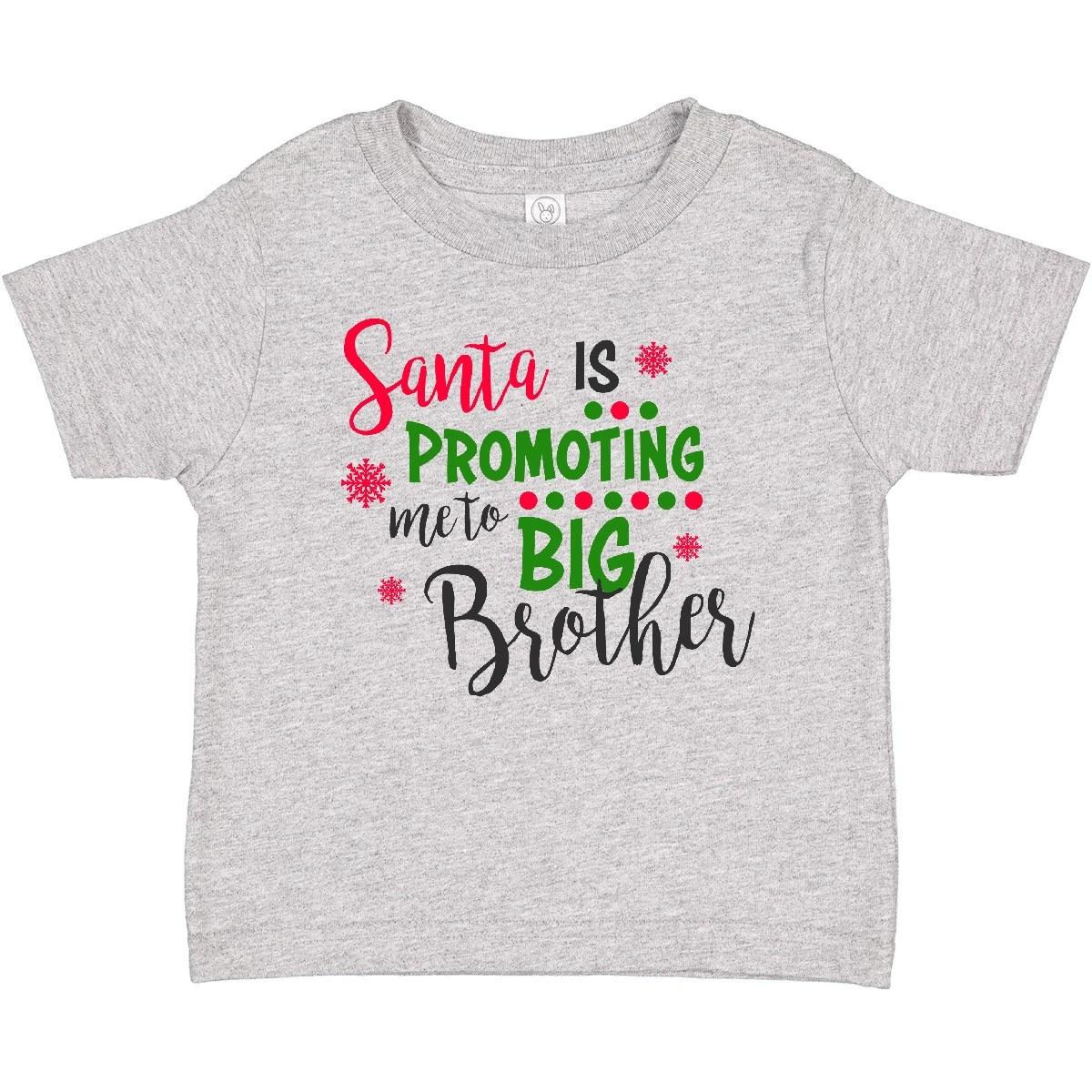 

Inktastic Santa Is Promoting Me To Big Brother Baby kids boys T-Shirt Kids Sibling Merry 140