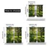 2Pcs Green Curtain Summer Park In Germany Trees Sunlight Forest Nature Scenic Outdoors Suitable For Bedroom Bathroom Living Room