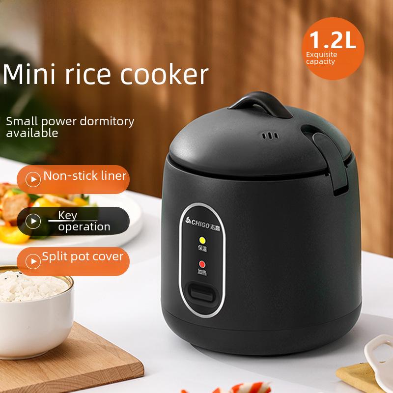 Chigo Mini Rice Cooker - Low Power, Non-Stick, Ideal for 1-2 People, Perfect for Dorms and Small Spaces