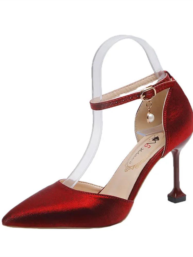 Fashion sapatos femininas women classic green light weight buckle strap stiletto heel shoes for sexy party clue office elegant pump ea90