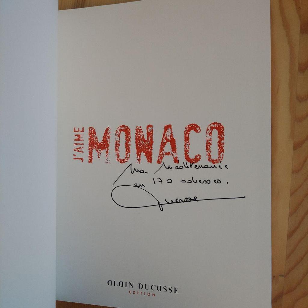 [USED] J'aime Monaco d'Alain Ducasse -Hardcover