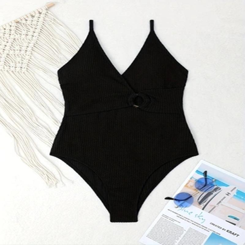 TS JYL-SW323 Printed One Shoulder Swimsuit, Conservative Fashion Spa Swimwear S