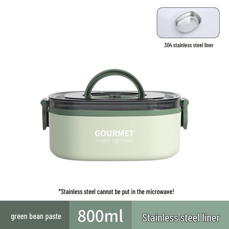Microwaveable Insulated Lunch Box with Cutlery: Large Capacity Bento for Office Workers and Students