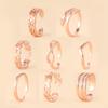 Adjustable Toe Rings Set - 8 European & American Styles, 8-Shaped and Arrow Designs for Women, Beach & Pinky Wear
