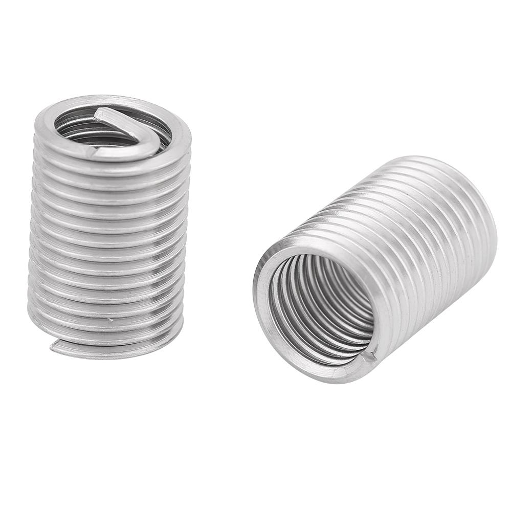 100 Pcs 304 Stainless Steel Wire Screw Sleeve Thread Repair Kit M10*1.5 2.5D