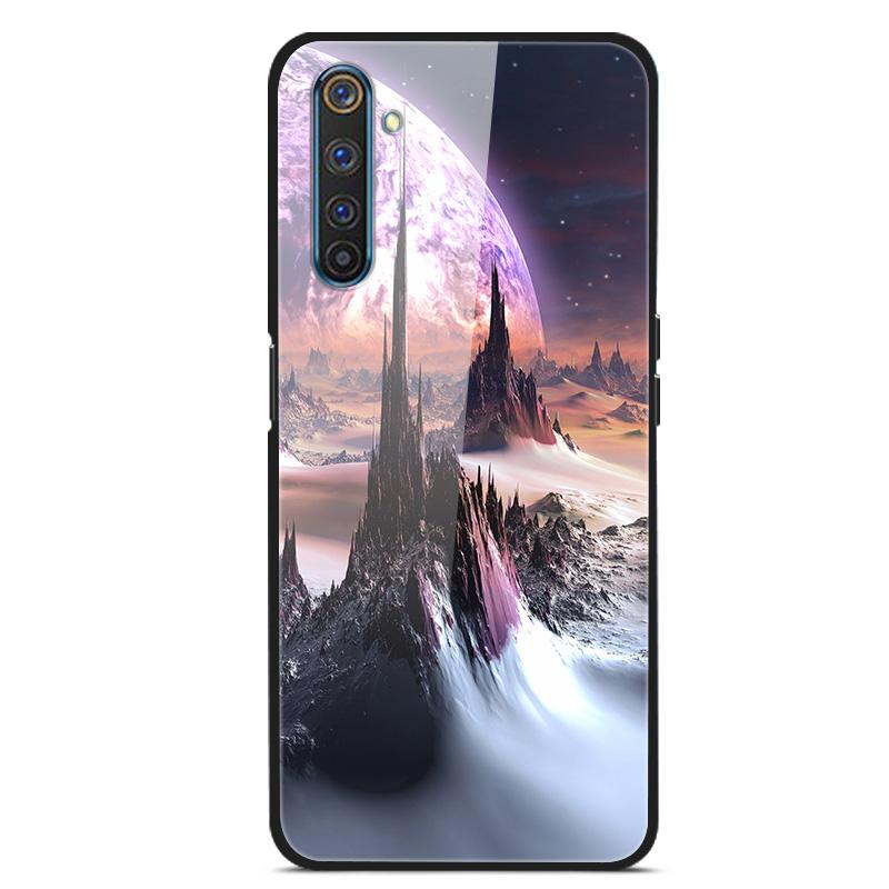 Para OPPO Realme 6 pro Fundas Vidrio Templado Cubierta Trasera del Teléfono para Realme 6pro Fundas con Parachoques de Silicona coque en Realme6 6S 6 s 6i