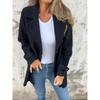 2026 Autumn Winter New Women's Wool Blend Coat Casual Loose Lapel Fake Pocket Cardigan for Europe America