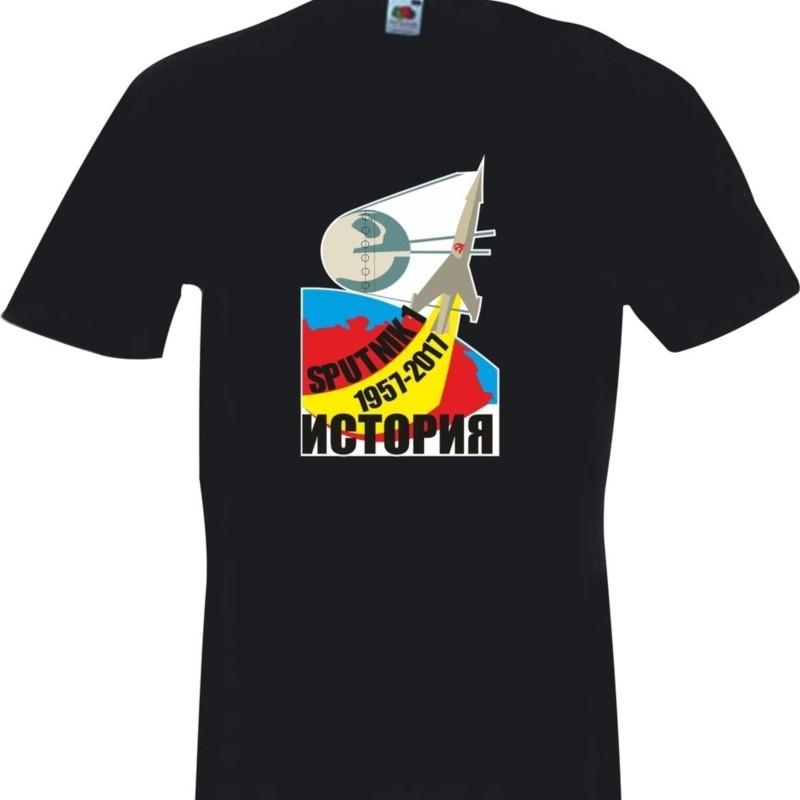Sputnik 1 1957  60th Anniversary Russian Cosmonaut Space Satellite T Shirt  Cool Casual pride t shirt men Unisex New S