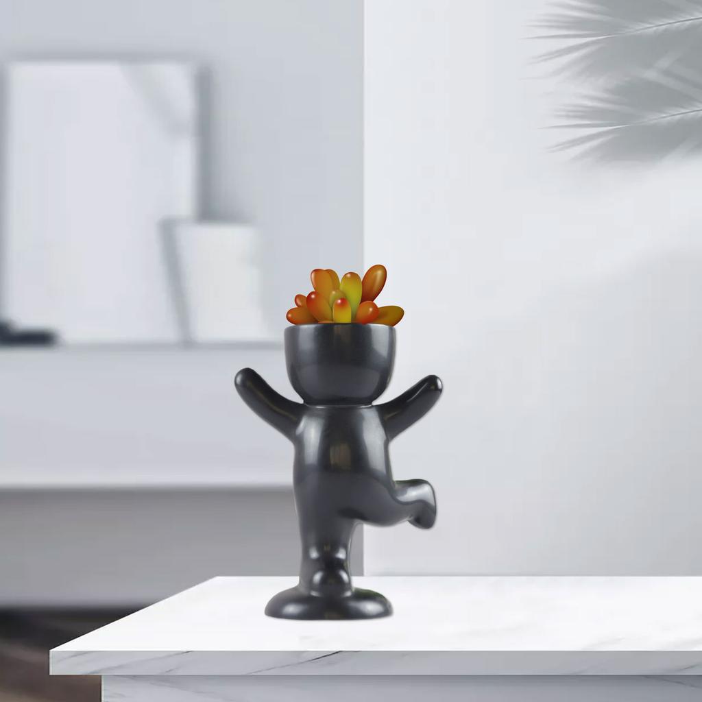 Ghiveci ceramic pentru plante, ghiveci de flori, vază, jardinieră, decorațiune de masă, ghiveci pentru suculente, vaze, decorațiuni pentru casă, ornamente, ghiveci de flori în formă umană