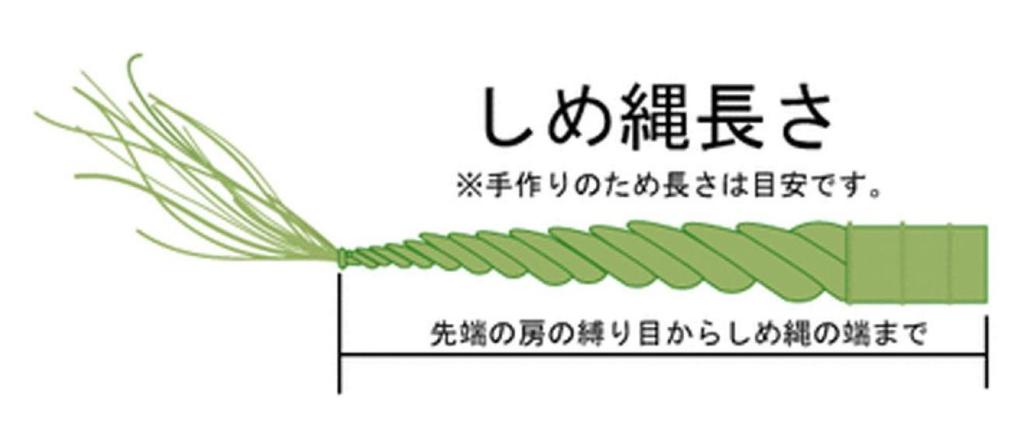 Kamidana no Sato Shimenawa (Shimenawa) dla średniej wielkości ołtarzy shinto (Około. 60 cm), 2-Shaku (2-Shaku) Daikonjime (Krawat z rzodkiewką) Słoma, Tradycyjny