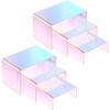 6er-Pack Regenbogen Acryl Display-Ständer Tischplatten Schmuck-Display-Rack Organizer Regal für Dessert Cupcake Süßigkeiten Leckerbissen Actionfigur