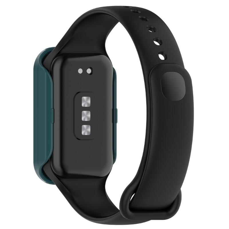 Screen Protector Case Full Coverage PC Protective Cover Washable Bumpers Housing Skin for Band 8 Active/Redmi Band 2