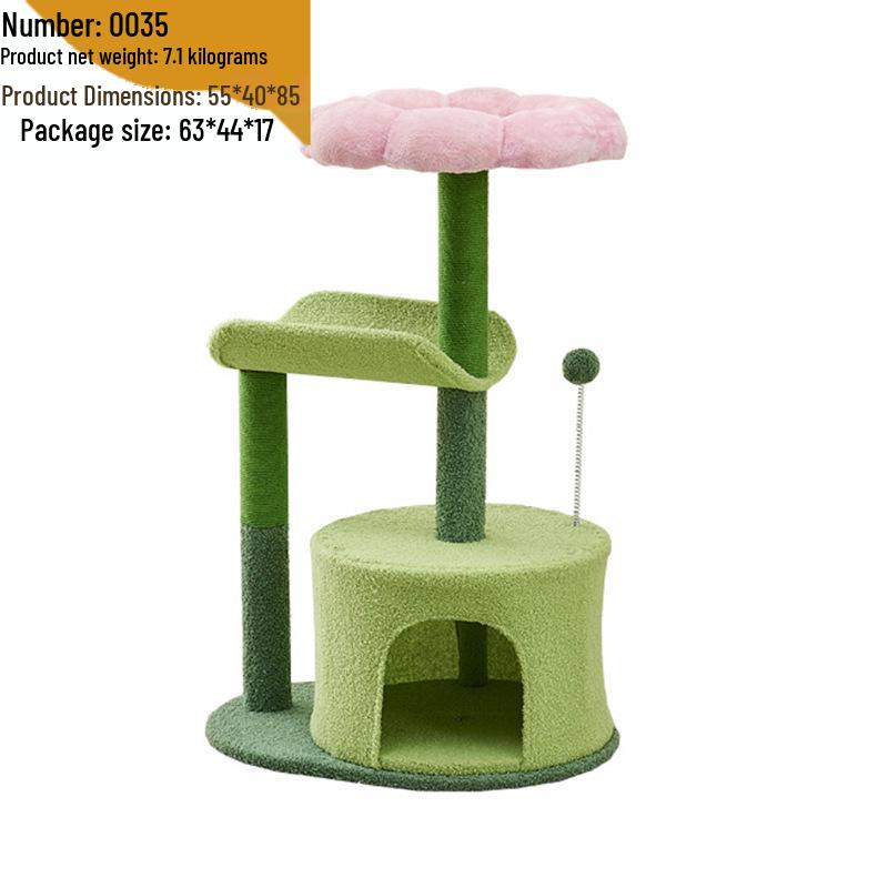 Four Seasons Multi-Layer Cat Tree with Sisal Scratching Board and Jumping Platform 40x55x85