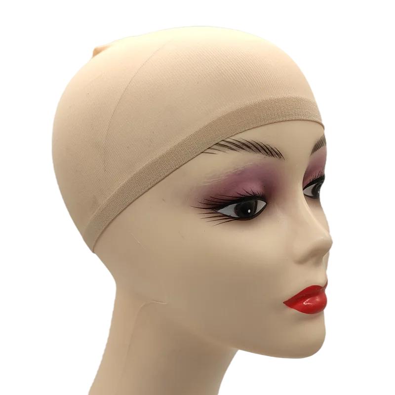 2-Pack Stretch Mesh Wig Caps - Seamless Skin-Tone Lace Net for Weave & Hair Making, Black/Brown Invisible Scalp Base(Breathable)