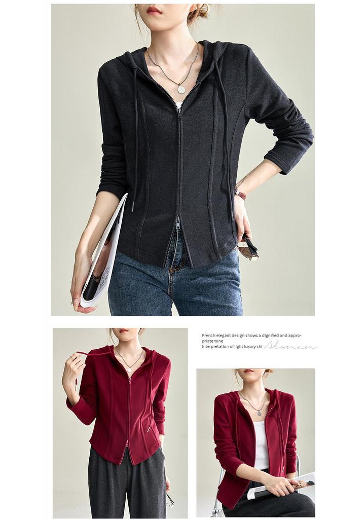Women's Versatile Zip-Up Hoodie Cardigan - New 2026 Autumn Arrival, Slimming and Stylish Sweatshirt Top